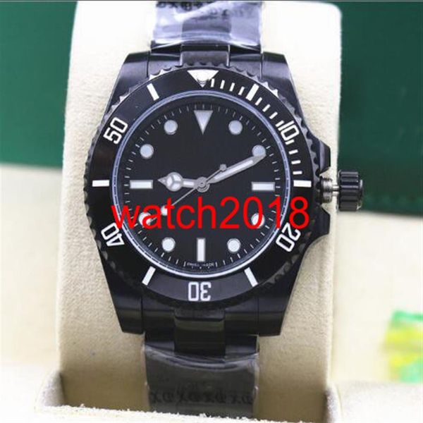 

luxury watch stainless steel 114060 black dial with ceramic bezel 40mm automatic mechanical men watches new arrival215v, Slivery;brown