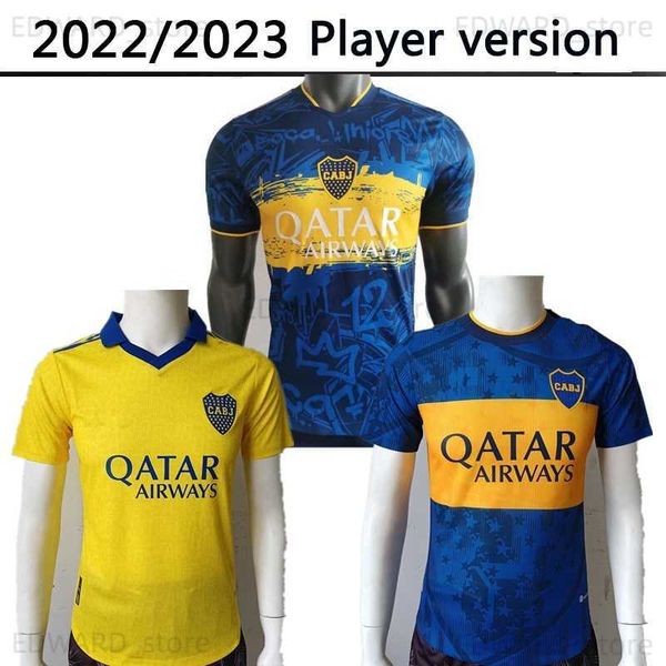 

22 23 boca juniors soccer jersey third yellow villa salvio medina away varela benedetto salvio pavn camisa de futebol football shirt 2022 20, Black