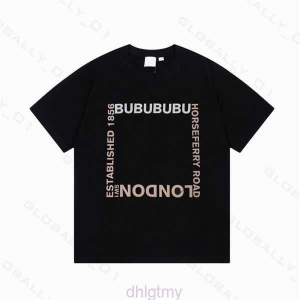 

summer tshirt tees fashion burbrerys mens womens designers t shirts long sleeve luxurys letter cotton tshirts clothing polos high1 quality, White;black