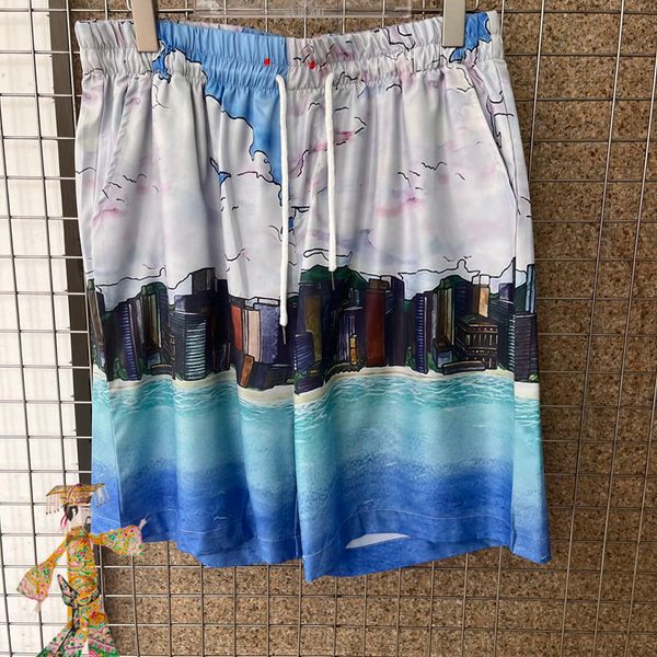 

shorts men women shirts loose casual blue set