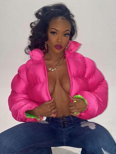 

leather mozision 2022 winter new thicken cotton coat women fashion turndown collar full sleeve warm short padded jacket female, Black