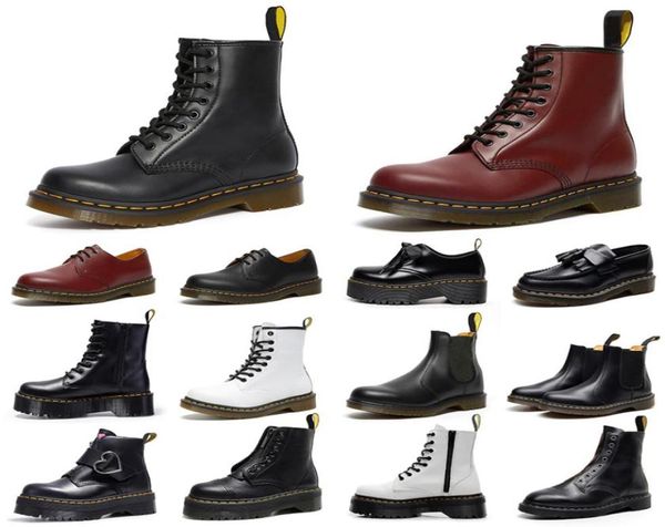 

dr martin designer boots for men women doc martens platform high low booties black white bordeaux leather mens fashion shoes j5410368