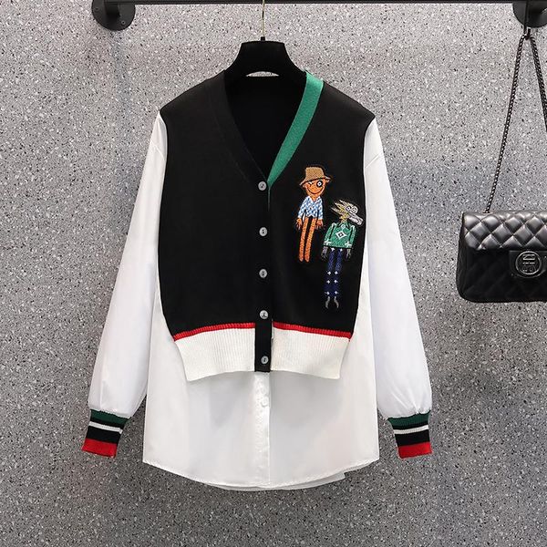 

sweaters cardigan sweater for women 2022 winter and autumn women's knitting coat loose korean style outerwear kimono cardigan, White;black