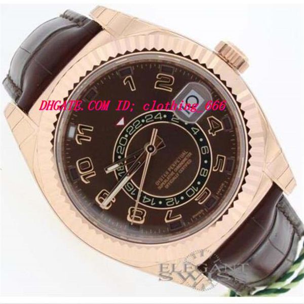 

luxury wristwatch unworn 18k everose gold 40mm watch 326135 box card automatic men watch men's watch watches184t, Slivery;brown