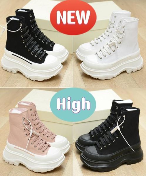 

women designer boots tread slick boot womens casual shoes fashion platform sneaker ankle booties triple black white canvas magnoli4155053