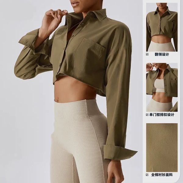 

2023 autumn new navel-baring asymmetric stitching fashion casual temperament design short shirt, White
