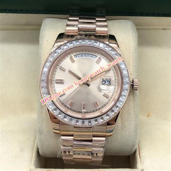 

latest version luxury watch 41mm auto gold diamonds mens stainless steel bracelet watch 228398tbr 218235 automatic mens fashion me2550, Slivery;brown