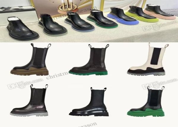 

fashion women boots tire botega storm tires up chunky designer bottega high boot real leather shoes crystal outdoor rubber martin 8442424, Black
