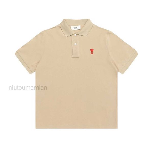 

t shirts for men women women's loose amis sleeve high men's and spring/summer short embroidery t-shirt letter flocking love slim i, White;black