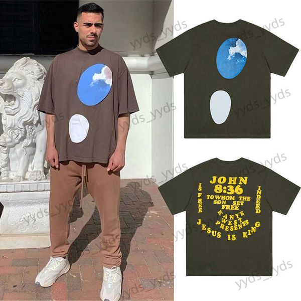 

men's t-shirts cpfmkanye same style high street hip hop short sleeve women's loose small fashion t230421, White;black