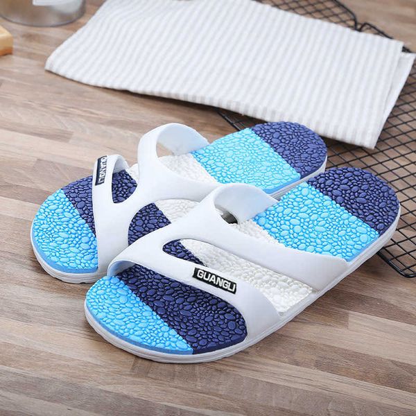 

2023 new men's summer outwear trend casual couples non slip beach shoes cool slippers for women, Black