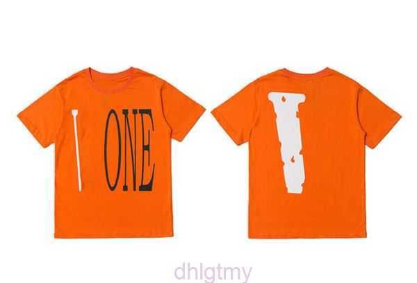 

designer t shirt friends mens letter print tees big v men women short sleeve hip hop style black white orange t shirts lone iiyj, White;black