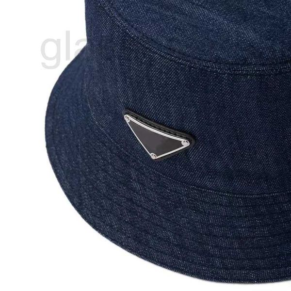 

wide brim hats & bucket designer daning fisherman's early autumn new fashion letter denim men's and women's same western styl, Blue;gray