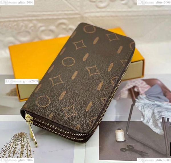 

double zipper wallets mens leather wallet holders for brown flower women purse monograms luxury purses cross body wall8512328, Red;black