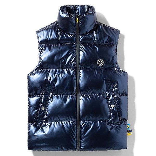

vests women men bright vests 2022 winter new size 5xl 6xl 7xl 8xl thick waterproof cotton sleeveless coat female waistcoat quality, Black;white