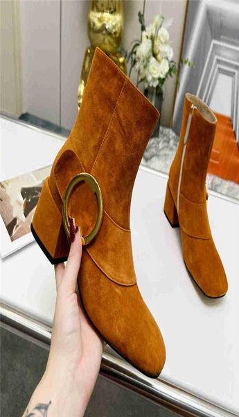 

winter boots ggity fashion women vintage decorative leather cotton cloth wool warm keeping high heel thick sole snow fl1189164, Black