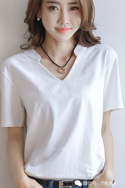 

t-shirt 2022 sleeves women's short high foreign red leisure style latest, White