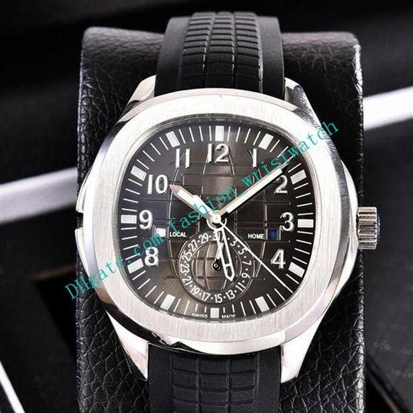 

new version selling watch men automatic luxury watches 40 8mm rubber strap mens sports watch multifunction mechanical302g, Slivery;brown