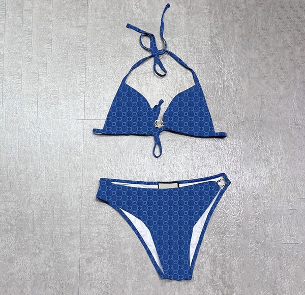 

women bikinis swimwear waist cut off swimsuits halter split padded bra briefs summer beach holiday pool party bathing suits fashion swimsuit, Black