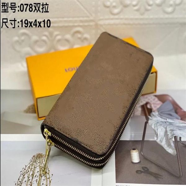 

designers double zippy wallet flowers zipper wallets luxurys men women leather bags classic letters coin purse original louiseitys239r, Red;black
