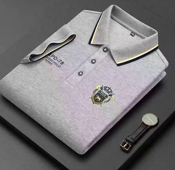 

men polo shirts luxury italy designer mens clothes short sleeve fashion casual t shirt many colors are available size m-3xl, White;black