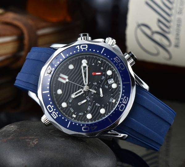 

omeg new three needles stitches luxury mens watches quartz watch brand designer clock leather belt men fashion accessories holiday gifts ff0, Slivery;golden