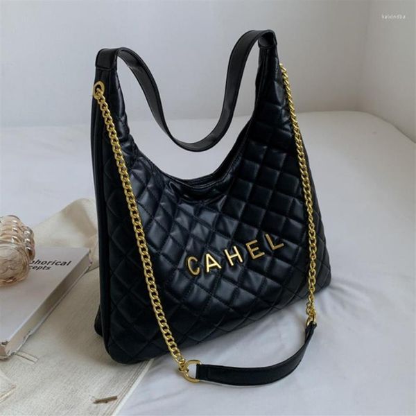 

evening bags luxury pu leather chain shoulder crossbody tote for women vintage women's designer big handbag trend female armpi341o