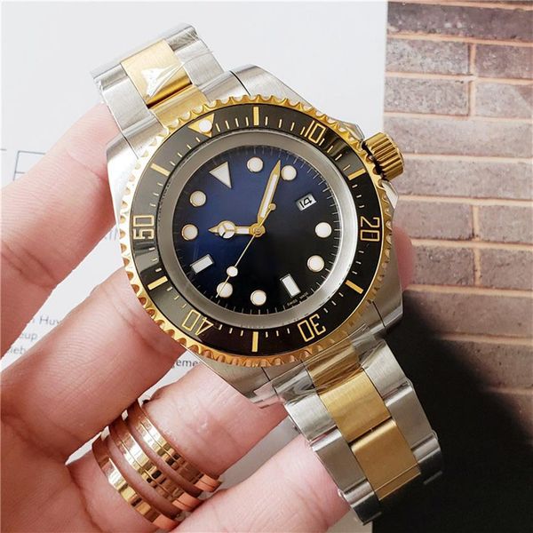 

mens watch deep ceramic bezel sapphire cystal stainless steel with glide lock clasp automatic mechanical mens watches277c, Slivery;brown