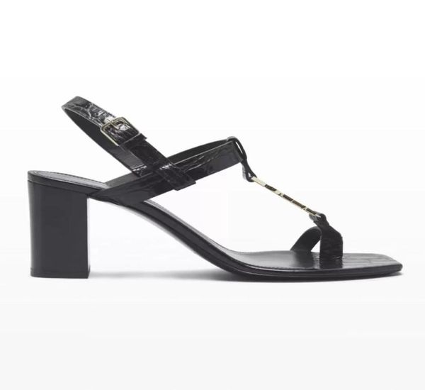 

women sandal high heels shoes luxury design cassandra medallion toering sandals black genuine leather cool sandals with box2508720