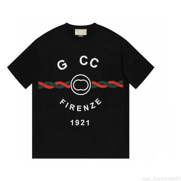 

mens t shirt designer shirt technical printing short sleeve casual guccie gg guccis breathable sweatshirt letter-printed pure cotton lovers&, White;black
