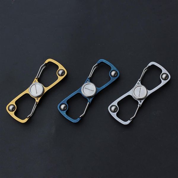 

edc hand tool ball bearing finger spinner carabiner ring keyrings key chain outdoor sports camp snap clip hook hiking fast hanging259w