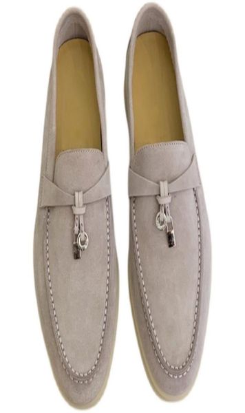 

luxury designer classic button dress shoes soft cashmere casual handmade breathable large size 3542 flat heel womens7532572, Black