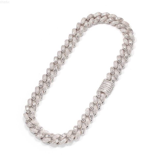 

necklace custom make vvs moissanite diamond jewelry fashionable hip hop moissanite necklace 925 sterling silver chain