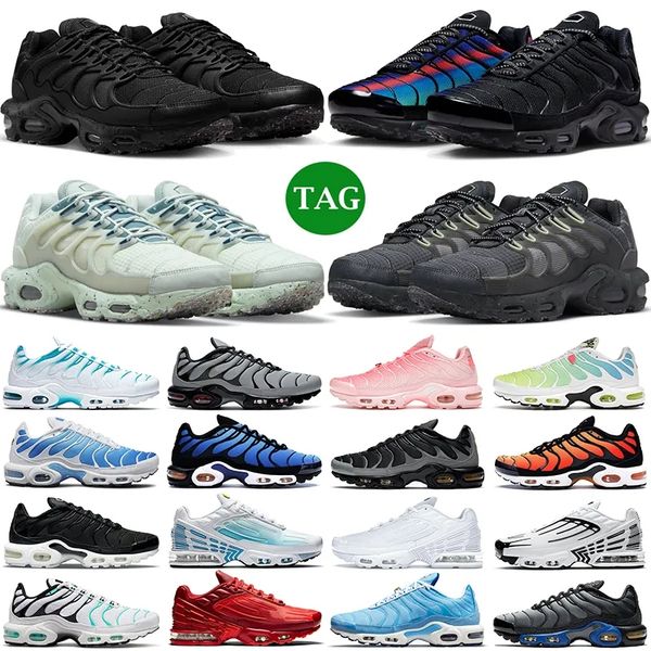 

running 2023 men shoes tn plus 3 terrascape triple black white unity atlanta hyper sky blue fury jade mint green mens trainers outdoor sport