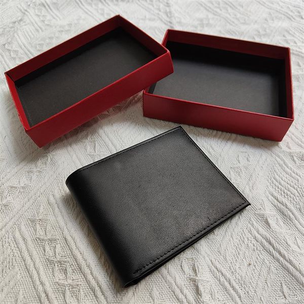

new mens purse card holder luxury designer wallet women credit cards blue leather style euro trend slim bag slim portfolio comes w220g, Red;black