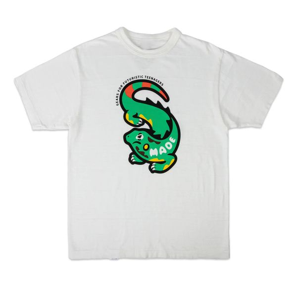 

23ss new animal limited classic woman men's t-shirts cartoon lizard dinosaur printed tee casual summer short sleeve fashion breathable, White;black