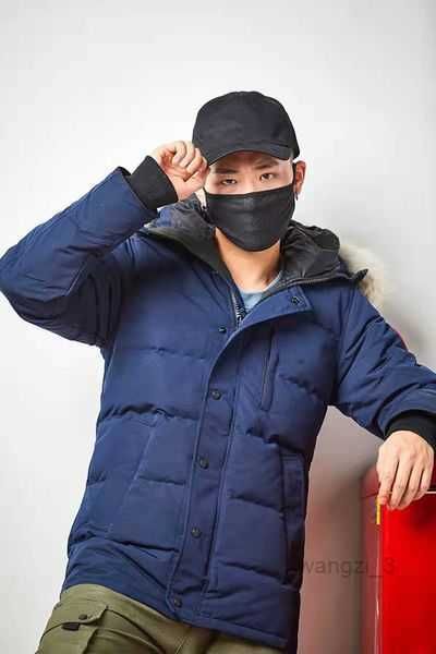 

down & parkas real fur carsons parka goose jacket warm outdoor coat wind waterproof classic style 2 z74u, Black