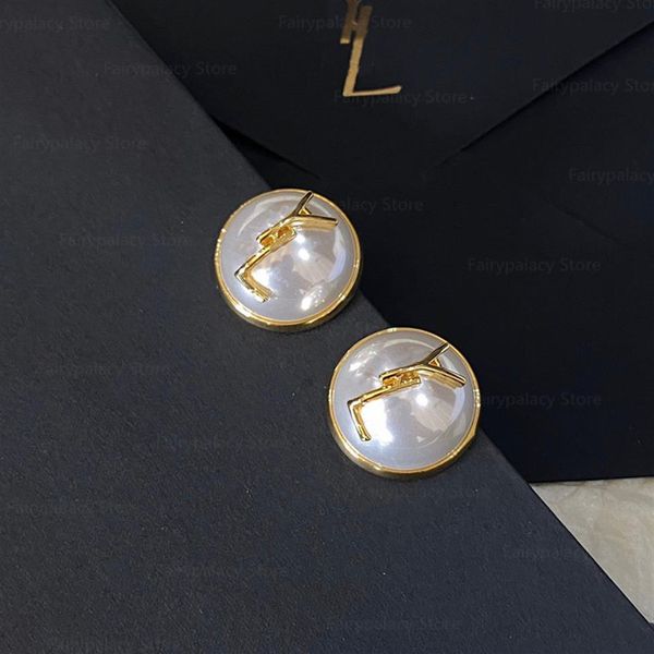 

2022 women pearl earings designer jewelry luxurys studs earrings 925 silver boucle letters hoops lover earrings for women party we270n, Golden;silver