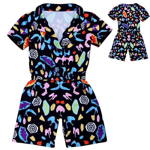 

t shirts girls drama outfit stranger things season 3 cosplay costume polyester jumpsuit halloween role play short sleeve dress 230420, Blue