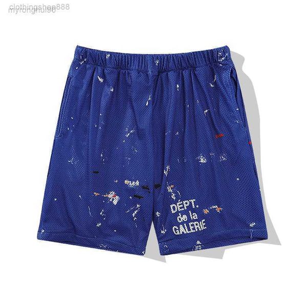 

men's shorts 2023ss fashion loose paint hole beach five-point for men and hq75 m74c, White;black