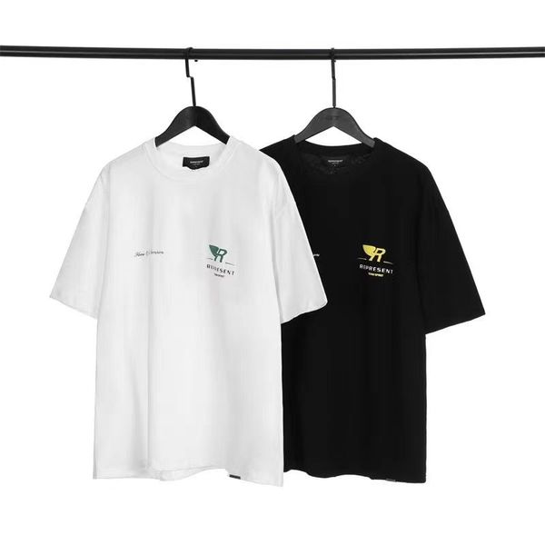 

men's t-shirts fashion represent logo men's and women's leisure small letter printed short sleeve t-shirt mens designers tshi, White;black