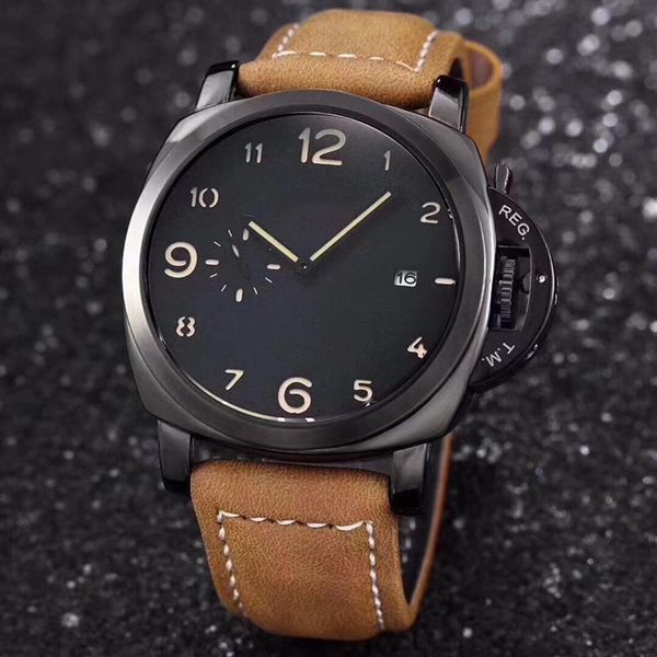 

on big dial dress business men watch famous quartz watches mens montre homme fashion sports man wristwatch reloj hombre250c, Slivery;brown