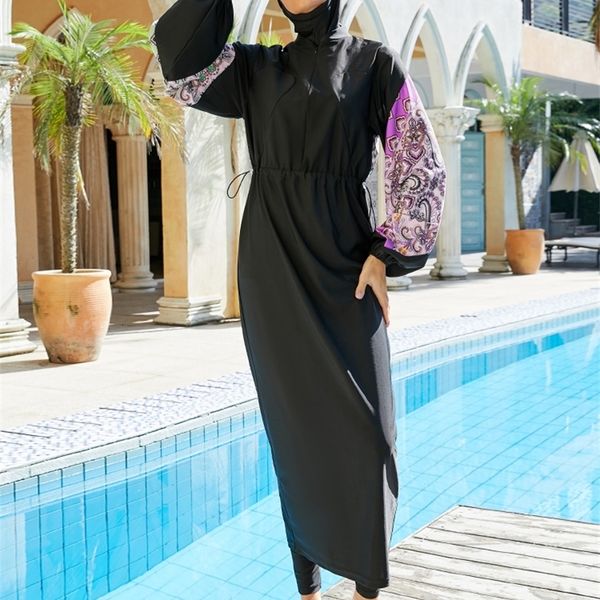 

swim wear femme muslim swimwear women 2023 long sleeve swimsuit islamic swimming suit modest robes plain with hijab 230420
