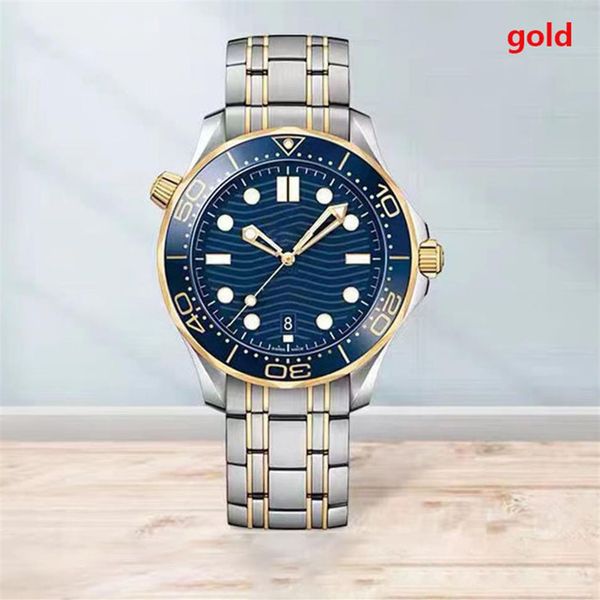 

automatic watch for man limited men automatic wrist watches 41mm mechanical movement glass back sports sea mens blue silver watchs227s, Slivery;brown