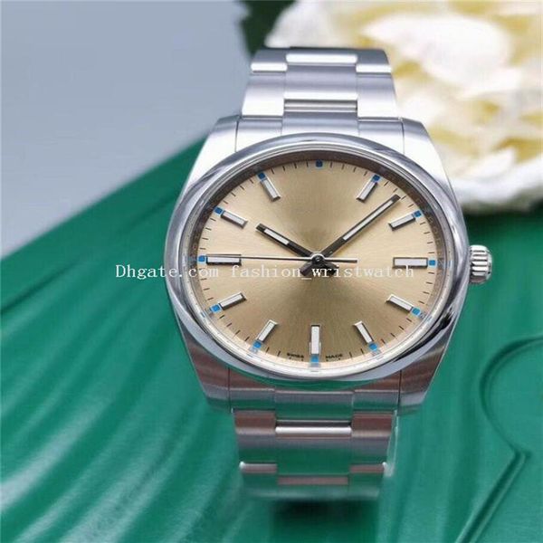 

mens mechanical watches 114200 114300 39mm automatic black white dial silver stainless steel bracelet wristwatches original box222g, Slivery;brown