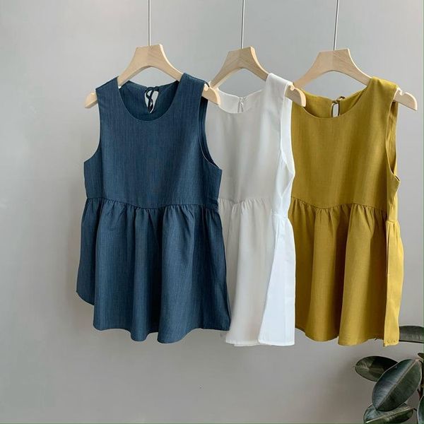 

tanks 2022 women fashion sleeveless vest my220501, Black;white