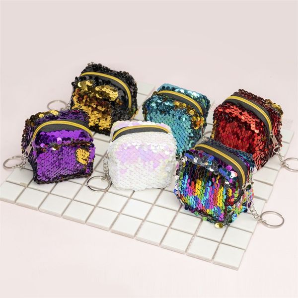 

accessories packaging children coin bag dual color three-dimensional sequin zero wallet women mini wallet storage small bag organizers lt373