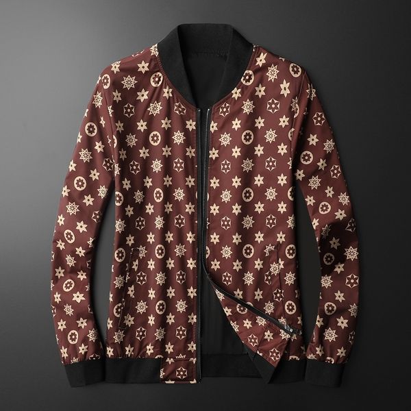 

designer o-neck collar classic dots male outerwear coat big size clothes, Black;brown
