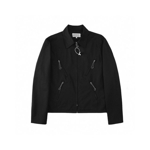 

new margiela margiela pearl zipper multi-pocket cleanfit jacket jacket for men and women, Black;brown