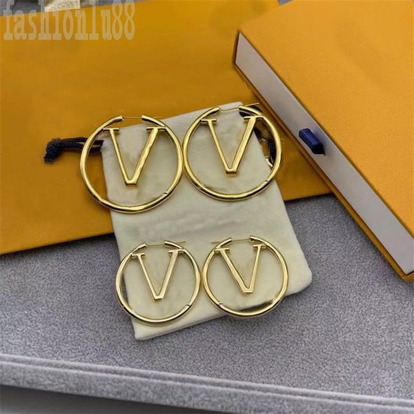 

hoop designer earrings circle carti love stud earring women letter diamond valentines gift wedding lady girls plated silver gold e291e, Golden;silver